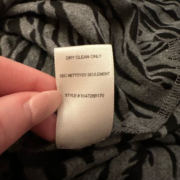 Rebecca Taylor gray & black animal print short sleeve top size XS - Picture 8 of 11